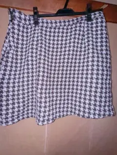 千鳥柄 台形スカート