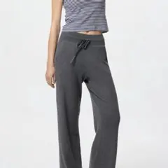 ユニクロ＊ウォッシャブルニットリブパンツ＊L