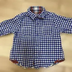 DOUBLE.B ミキハウス　リバーシブル　チェックシャツ　80
