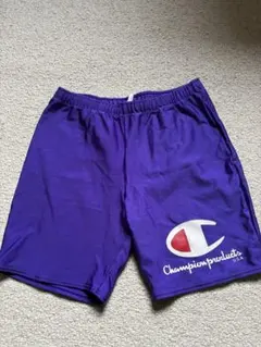 Champion 紫色 ショートパンツ