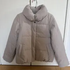 新品未使用　中綿ブルゾン　ダウンコート風　ショートL ベージュ