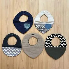 ハンドメイド リバーシブル スタイ 5枚セット まとめ売り