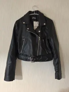 ZARA 黒 レザージャケット ライダース