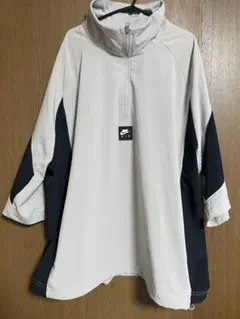 d*0様 ナイキ　NIKE AIR 刺繍ロゴ　グレー　半袖ハーフジップトップス