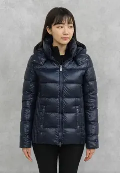 美品　TATRAS タトラス CURSA ダウンジャケット L ネイビー フード