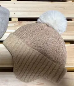 耳付きニット帽 ボンボン キッズ 韓国子供服