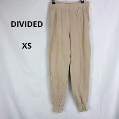 DIVIDED◇H&M　ジョガーパンツ【XS】ベージュ　コットン混　薄手　起毛
