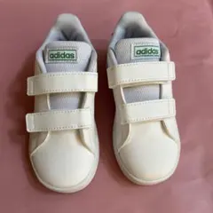 adidas スニーカー ホワイト/グリーン　15.0cm