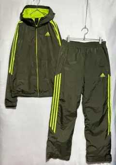 アディダス　ウィンドブレーカー　セットアップ　イエローライン　S/M