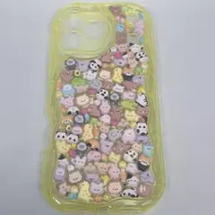 カラフル動物デザインぷくぷくシール iPhoneケース レジン仕上げ