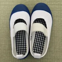 上履きシューズ ホワイト/ブルー