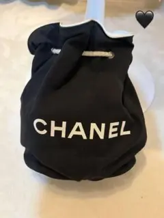 CHANEL 黒 ドローストリングバッグ