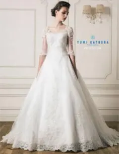 【クリーニング済・新品同様】ウェディングドレス　桂は由美　PY13721