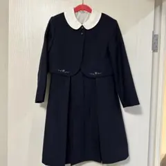 ファミリア ネイビー フォーマルワンピース ジャケット、半袖シャツ、靴下付き