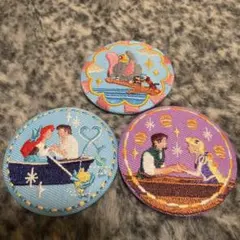 ディズニー刺繍缶バッジ