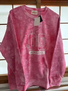 新品❣️ mof manul タイダイ柄05トレーナー　ピンク　モフマヌル