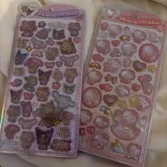 うるちゅるpopシール　日焼けキティ、キティ