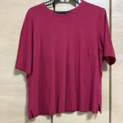 赤 半袖 Tシャツ Mサイズ バックジッパー