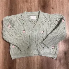 【ZARA】ミントグリーン カーディガン 120 130