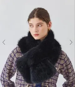 新品chapeau d’ O Fox Fakefur Slit Muffler