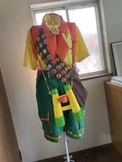 ピエロ　衣装　大道芸　ジャグリング　スティルト　アシスタント　コスプレ　国旗 スティルト 足長 衣装 大道芸 サーカス ピエロ ジャグリング 3点セット
