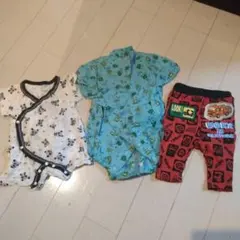 夏用ベビー服3点セット（ロンパース・ボディスーツ・パンツ）