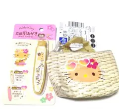 サンリオ　キティKitty ネイルシャイナー　爪磨き　 バッグチャーム　ポーチ