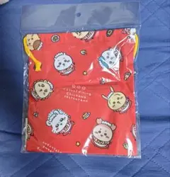 ちいかわレストラン ほどよいサイズの巾着 (集合)