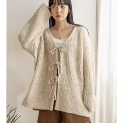 LOWRYS FARM【前後着用可能】２ＷＡＹメランジリボンロングスリーブ