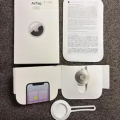 Apple AirTag 本体 1個　第一世代✖️ループホルダー(ホワイト)付のサムネイル