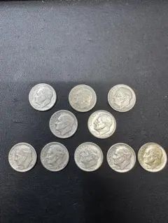 M1698【アメリカ ルーズベルトダイム 10￠ 60枚】米国貨幣コレクション