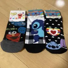 ディズニーキャラクターソックス 3足セット 23〜25cm