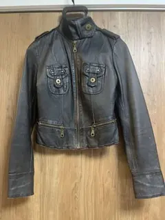 ZARAレザー クロップドジャケット Sサイズ