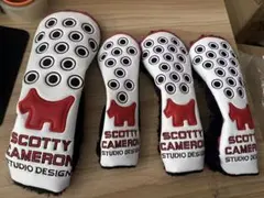 赤26ゴルフクラブカバー ヘッドカバー 4点セット　スコッティキャメロン人気