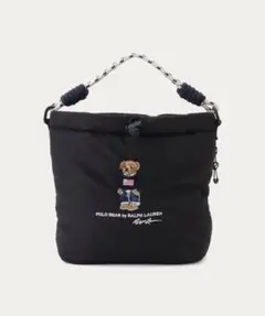 ポロベア ラルフローレン レインバッグ ショルダー 　ベア刺繍　黒　2wayのサムネイル