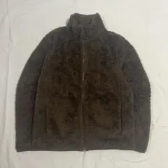 UNIQLO フリース ボア フルジップ ジャケット アウトドア ブラウン