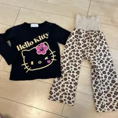Hello Kitty ベビーパジャマ 100cm ヒョウ柄