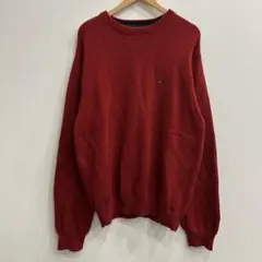 【R152】 TOMMY HILFIGER セーター ニット サイズXL レッド