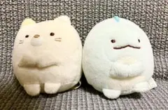 すみっコぐらし　ぬいぐるみマスコット2種 ネコ＆とかげ
