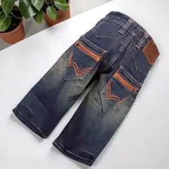 【希少デザイン】EDWIN デニム ハーフパンツ ジップポケット 28インチ