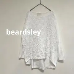 ビアズリー beardsley フロント刺繍カットソー　ジャガード　ホワイト　Fのサムネイル