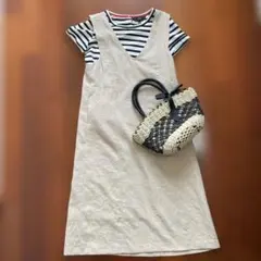 RES RALIQUE リネン混ジャンパースカート