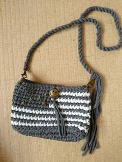 ハンドメイド Tシャツヤーン ショルダーバッグ