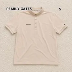 PEARLY GATES 半袖ポロシャツ 5 ベージュ 美品 ゴルフウェアのサムネイル