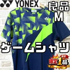 【希少モデル✨】ヨネックス メンズ 半袖 ゲームシャツ 幾何学模様 M 総柄のサムネイル