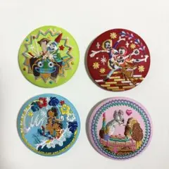 ディズニー　刺繍缶バッジ　4点セット