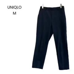 【UNIQLO】ユニクロ M ネイビー ストレート シンプル ベーシック0947