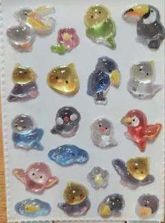 鳥たち♡ボンボンドロップシール