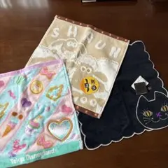 【新品】東京ディズニーランド スイーツデザインタオル他3枚