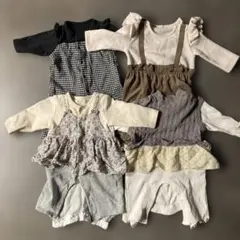 秋冬長袖カバーオール4枚セット サイズ70cm 女の子